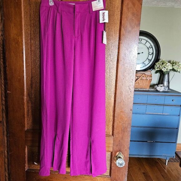 Happily Grey Wide-Leg Pants – Vibrant Purple – Junior Size 1 – NWT - Picture 1 of 9